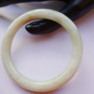 Vintage Chinese Green Jade Bangle Bracelet